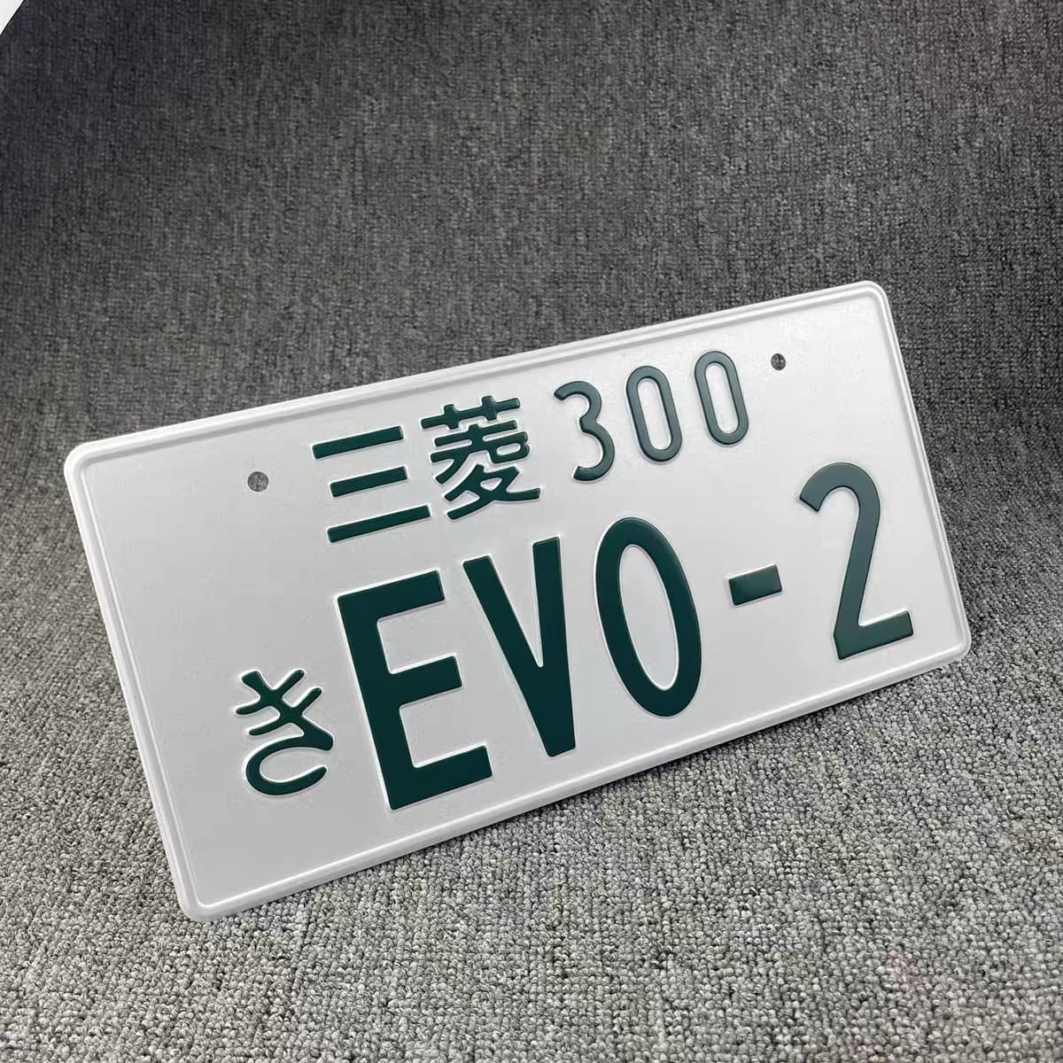 JDM Aluminum License Plate Frame Decoration for Mitsubishi EVO Modification 3D License Plate Decor