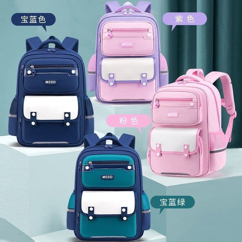 New schoolbags for primary school students, boys and girls, children's first, second, third and sixth grade children's spine protection and burden reduction large capacity backpack
