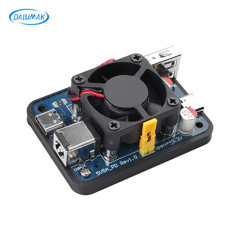 Raspberry Pi 5 5V5A PD Power Conversion Expansion Board DC Power Supply 12V to 5V Step-Down Power Module