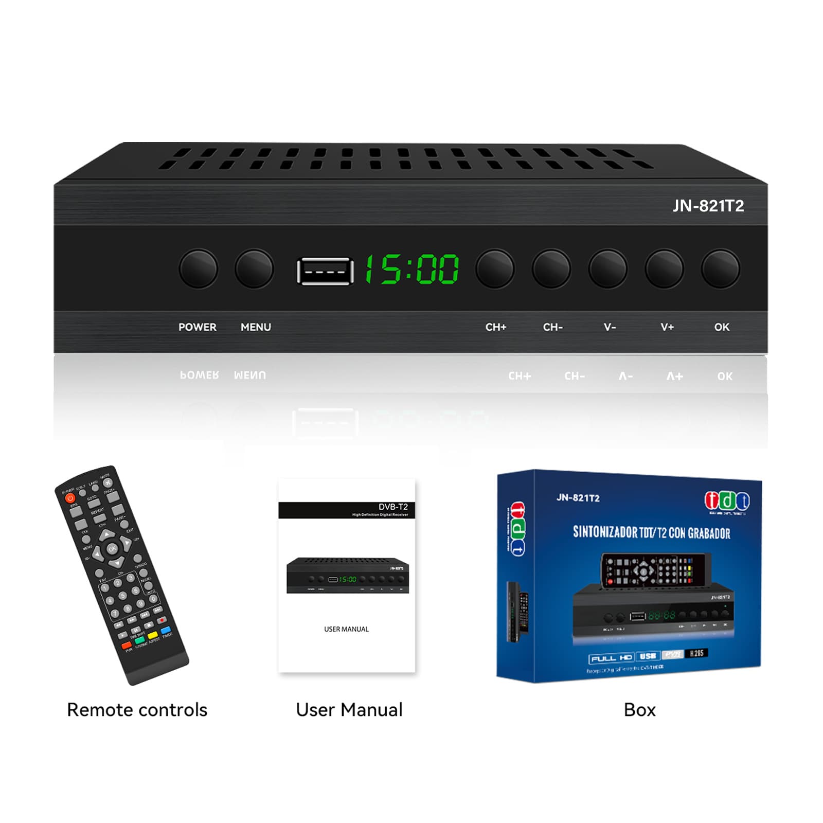 Spain Spanish Polish Terrestrial Signal Digital TV Set-top Box DVB-T2 H.264/H.265 In Stock