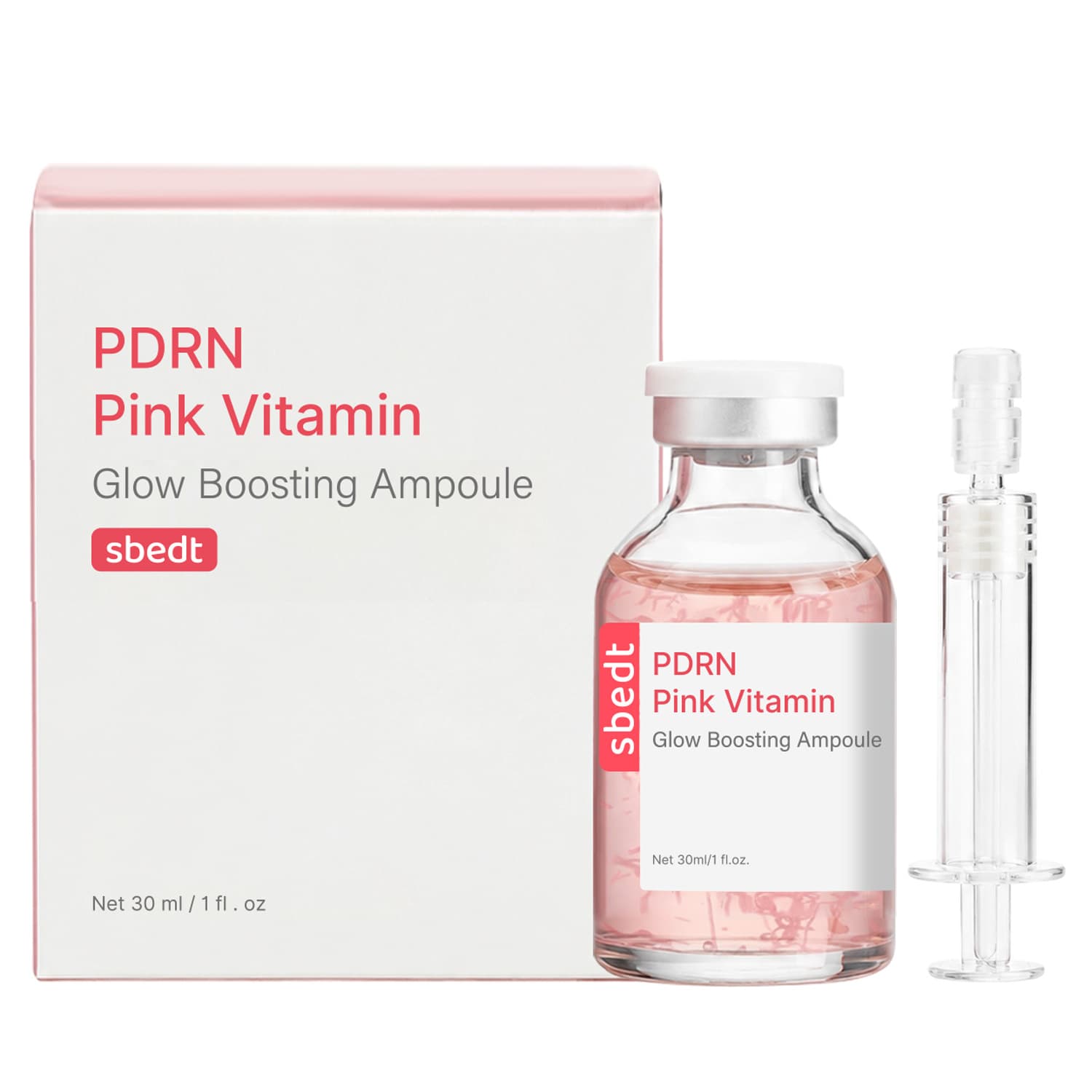 Cross-border Glow Intensive PDRN Ampoule Pink Copper Peptide Vitamin Brightening Ampoule Serum