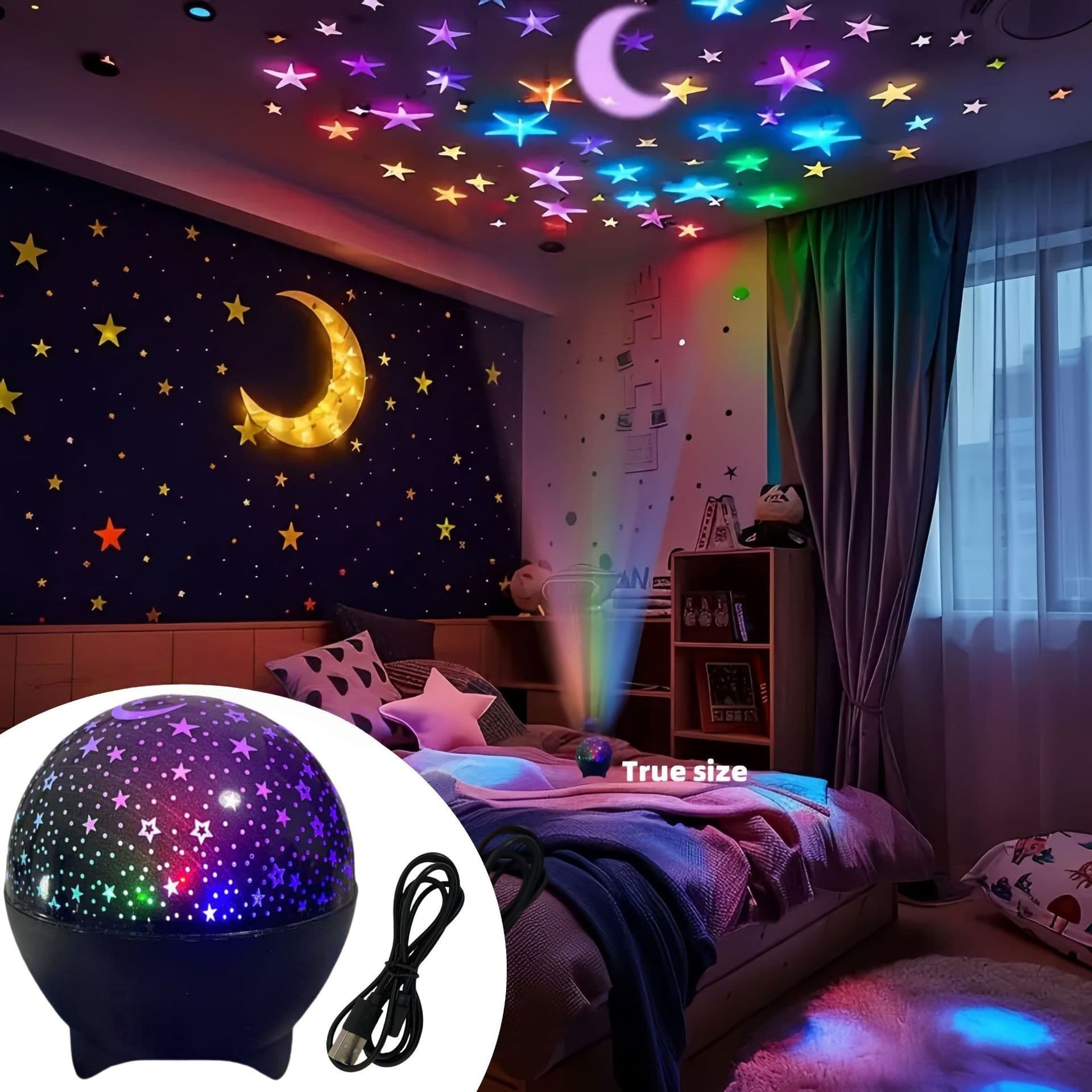 Cross-border whitelist certified aurora borealis star and moon projection ambient light for Christmas Halloween birthday New Year gifts