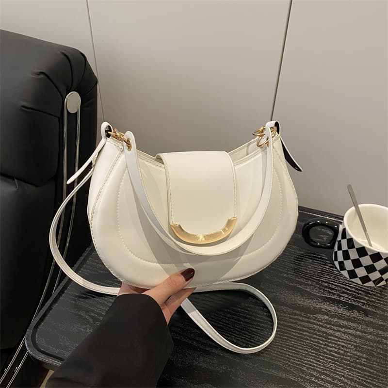 Women's Casual Crossbody Bag New Style Simple Underarm Bag Solid Color Fashion Niche Design Bag Trendy 2025 Shoulder Bag