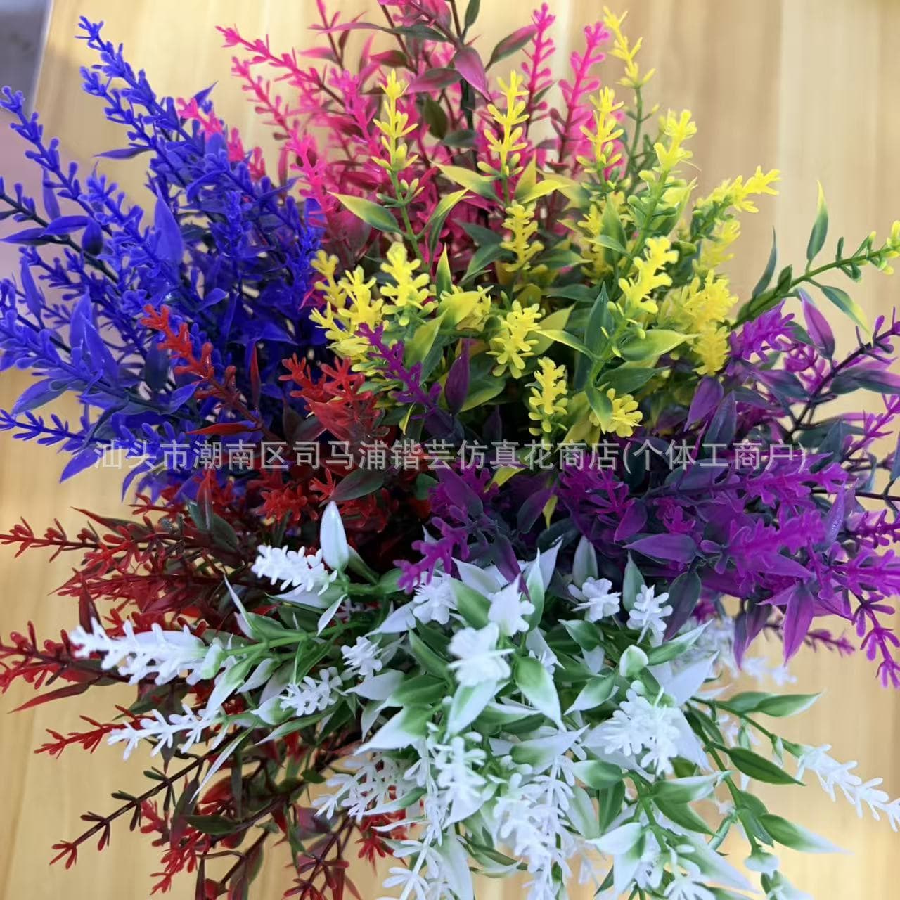 Cross-border Single Stem Artificial Lavender Living Room Flower Arrangement Decoration Styling Props Potted Plant Vase Fake Plant