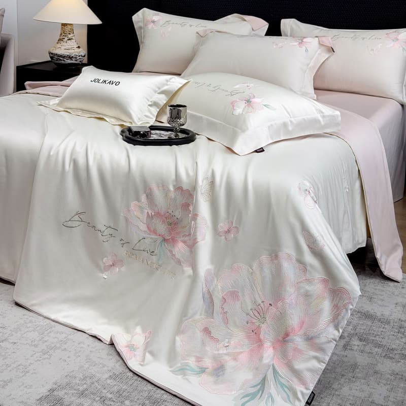 Factory Supply New A-Grade Long-Staple Cotton Summer Quilt 4-Piece Set, Home Luxury Style Bed Sheet and Duvet Cover Bedding