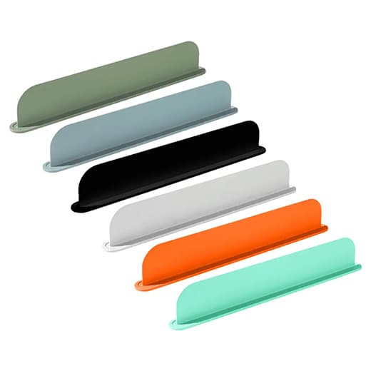 Extended Silicone Washbasin Splash Guard for Sinks, Anti-Splash Divider for Kitchen and Vegetable Sinks with Silicone Barrier Strip