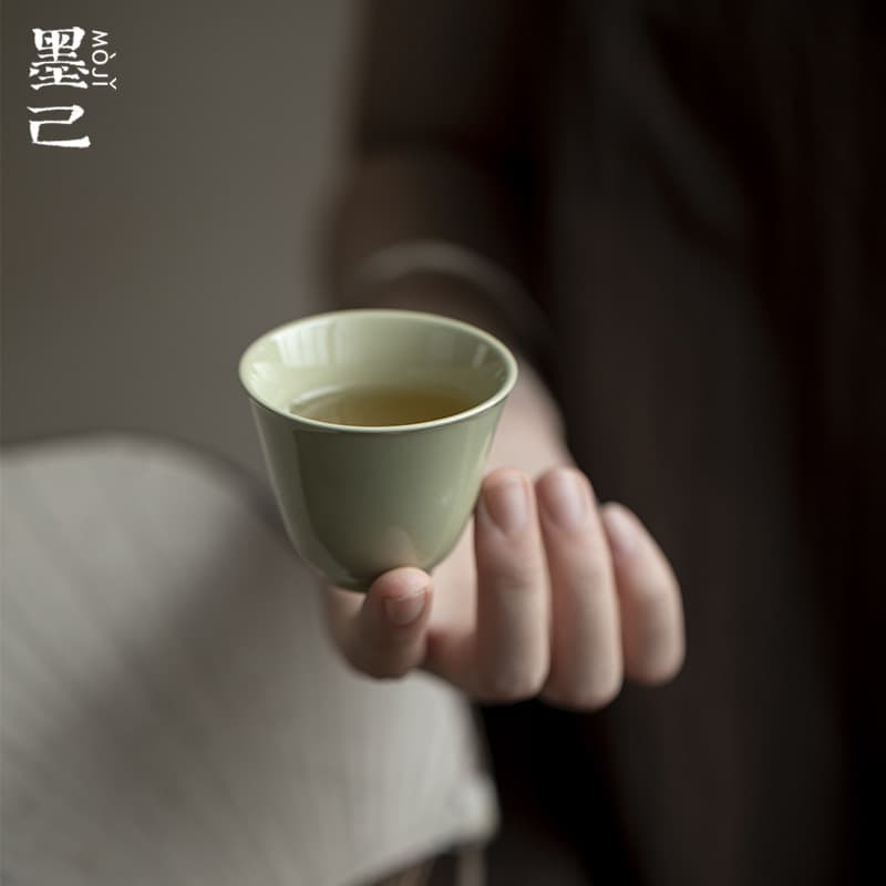 Moji Ceramic Tea Cup Kung Fu Tea Set Household Single Cup Handmade Master Cup Raw Ore Thin Tire Cup