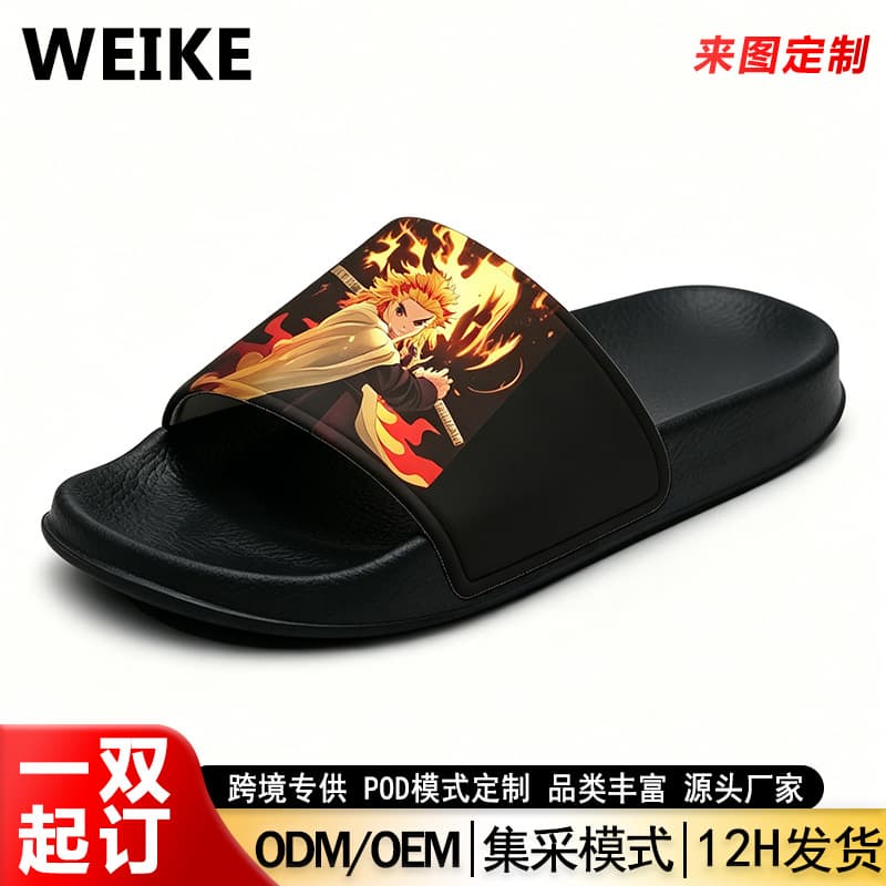 Cross-border slippers POD shoes customized with pictures for indoor home lightweight EVA slippers with personalized printed patterns for men and women slippers