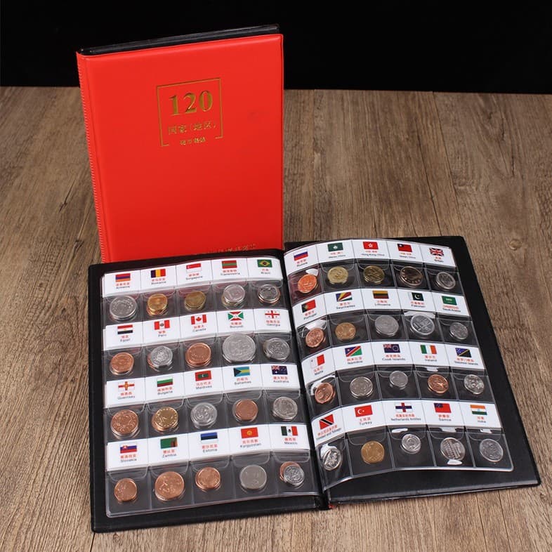 Factory Wholesale 120 Countries 60 Countries Coin Set Coin Collection Album Commemorative Album Bank Gift Commemorative Coin