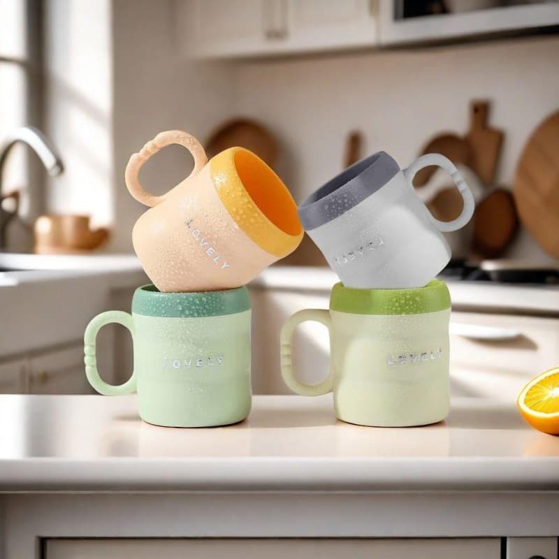 Creative Bamboo-Style Tea Cup Mouthwash Cup Family Set Couple Water Cup Household Minimalist Plastic Cup Travel Mouthwash Portable Cup