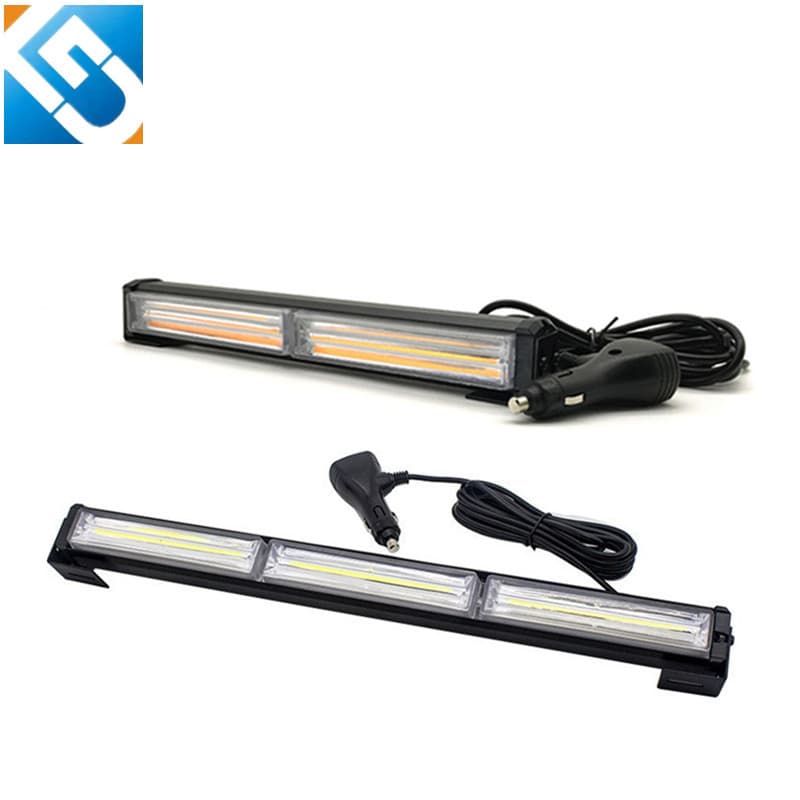 Car LED Warning Light COB Light Bar Truck 12/24V Long Roof Grille Strobe Light