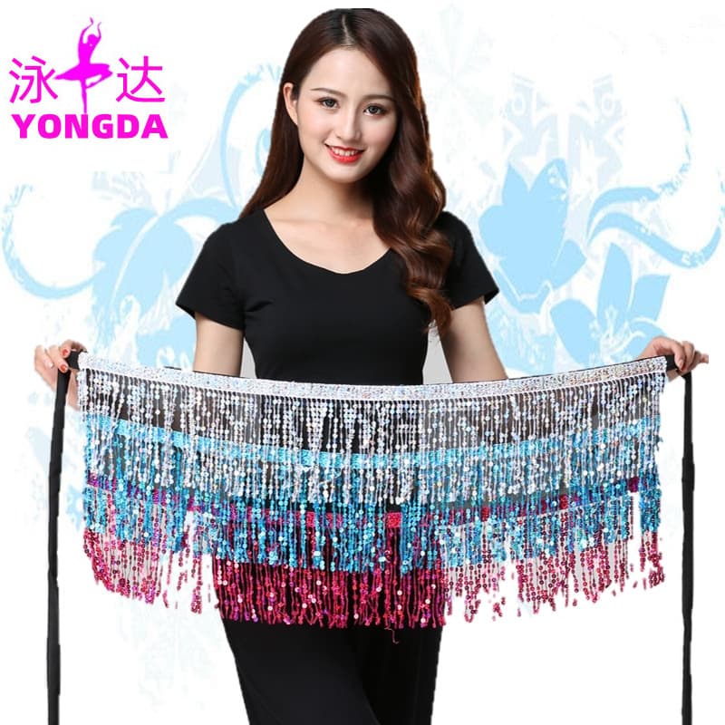 Yongda Jiayi Belly Dance Waist Chain, Indian Bohemian Performance Costume Skirt Waist Scarf, Sequin Tassel Waist Chain Wholesale