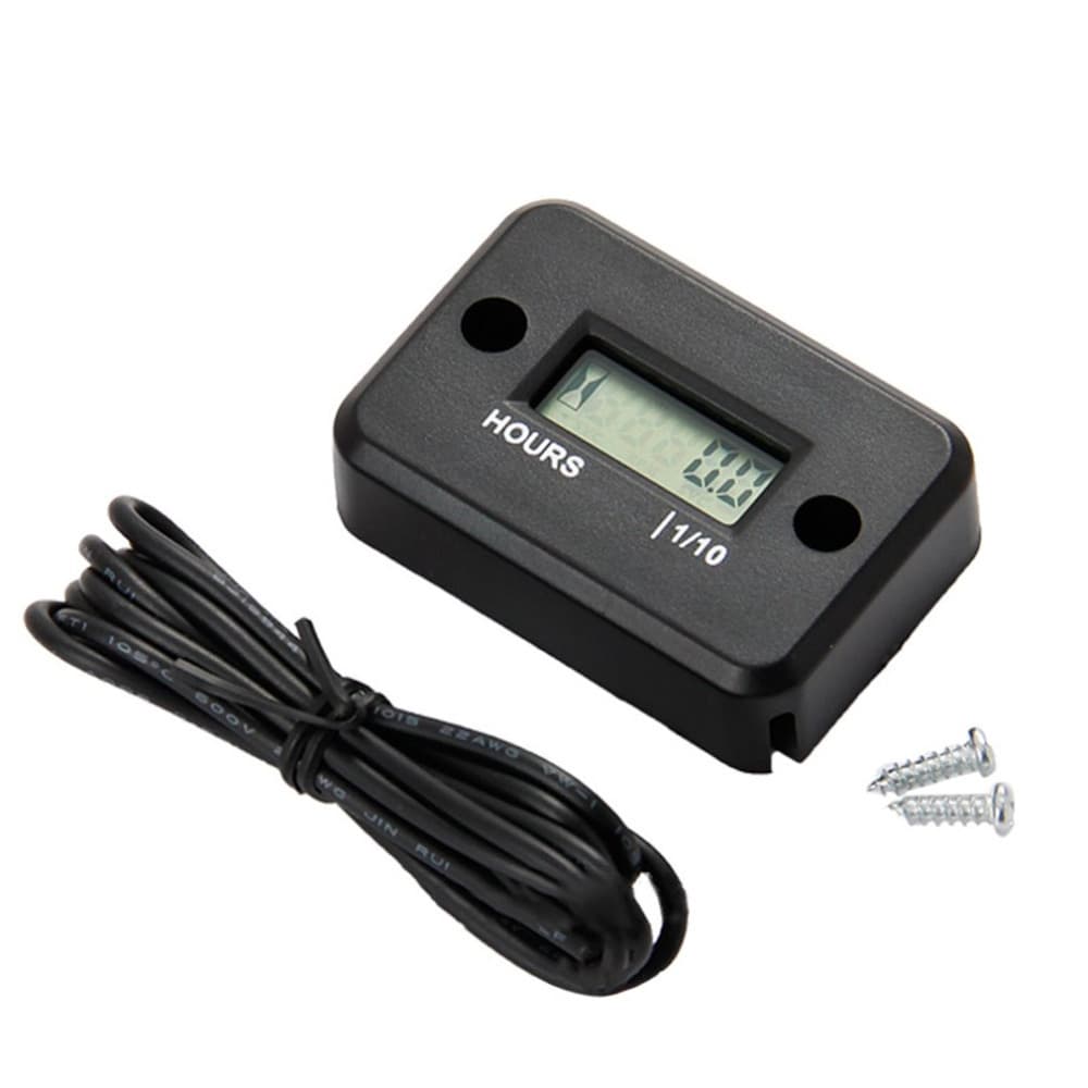 Timer motorcycle motorboat ATV LCD induction hour meter timer 2 Punch 4 Punch