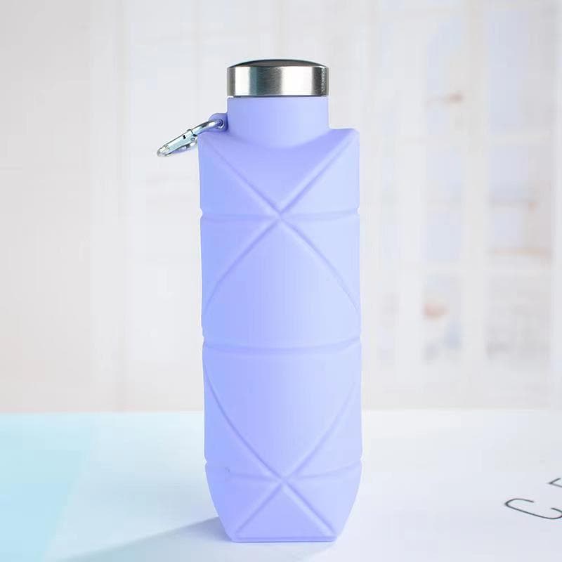 Outdoor Creative Food-Grade Silicone Pocket Portable Water Bottle Sports Water Bottle Diamond-Shaped Collapsible Cup