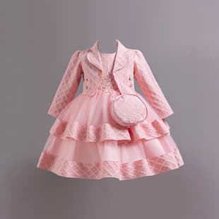 Party dress, girls' dress, new girls' dress set, clothing