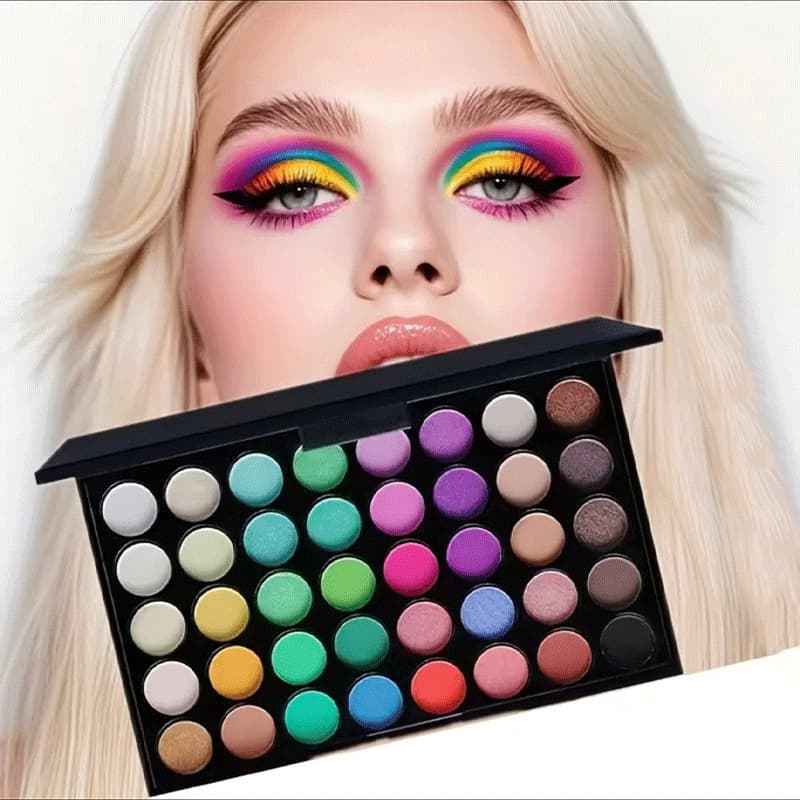 Chenille Stick Color Powder Soft Clay Doll Figure Makeup Color Palette 40 Colors for Doll Art Blush and Eyeshadow