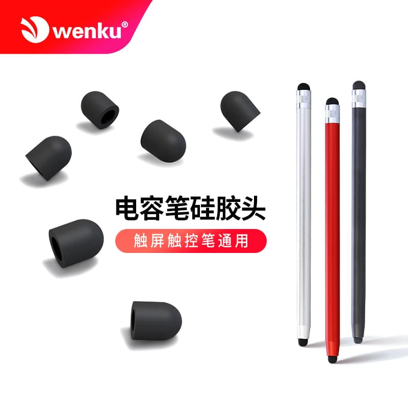 Factory direct passive capacitive pen, silicone tip, universal touchscreen pen with rubber tip touch head