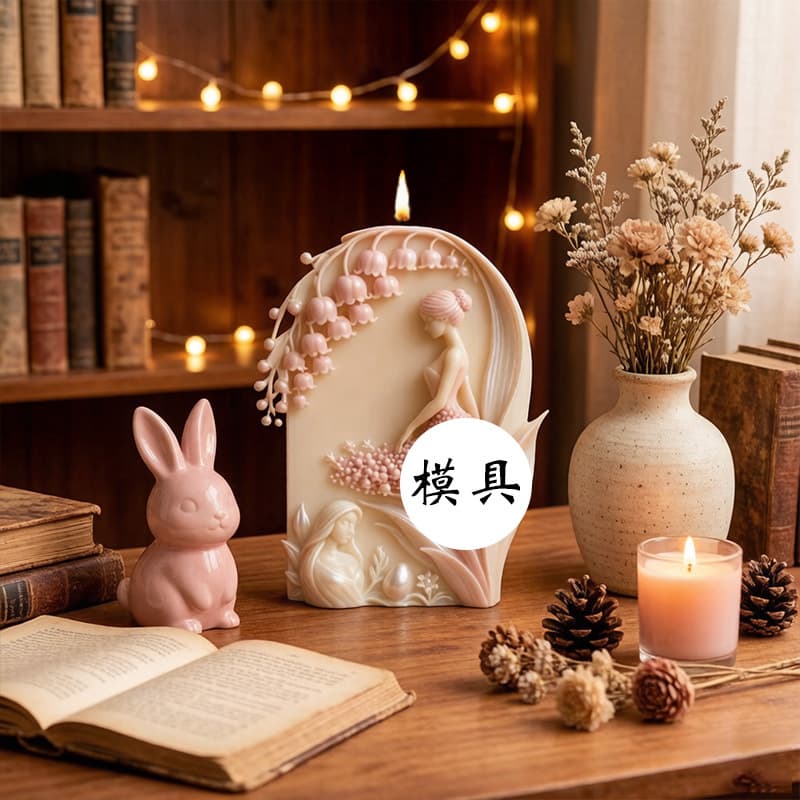 Lily of the Valley Dream Series Scented Candle Silicone Mold DIY 3D Candle Portrait Relief Handmade Ornament
