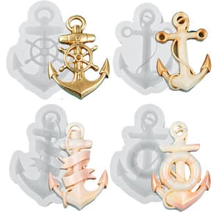 Anchor Candle Holder Silicone Mold, Tea Light Candle Holder, Plaster Resin Mold, Anchor Pendant Decoration Mold