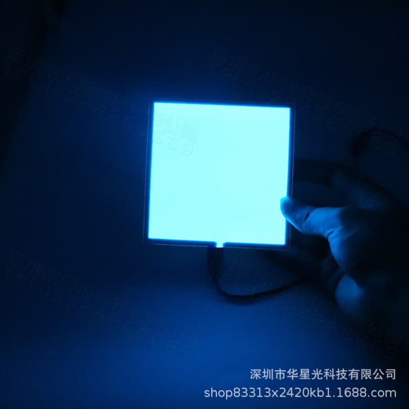 5x5cm EL Cold Light Sheet Ambient Decoration Light Glow Sheet Backlight Source Trimmable Ultra-Thin Electroluminescent Direct Sales