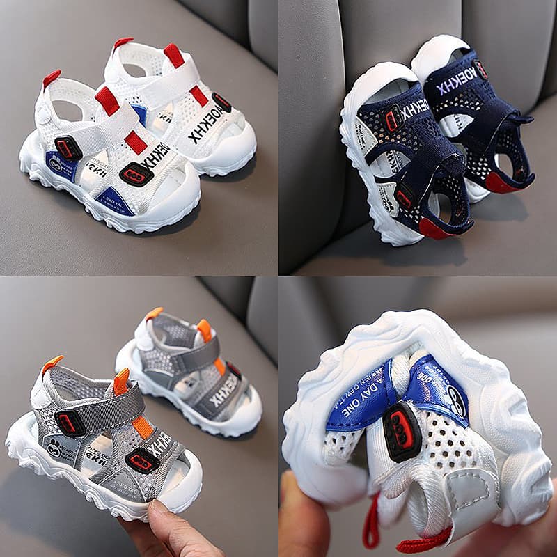 Baby toddler shoes, baby toe-toe, soft-soled Crocs, 2025 new beach shoes, mesh baby shoes, trendy flat soles