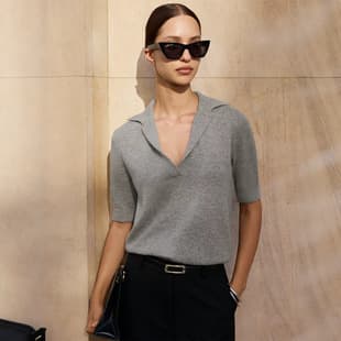 Cross-border Knitted Top Europe and America 2026 Summer New Old Money Style Simple Casual Polo Collar Solid Color Short-Sleeve Sweater