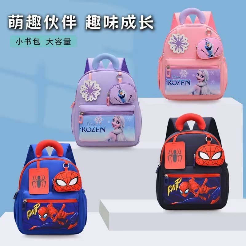 Cross-border New Spider-Man Cartoon Kindergarten Small School Bag Wholesale Ultra-Light Large Capacity Children's Backpack Aisha