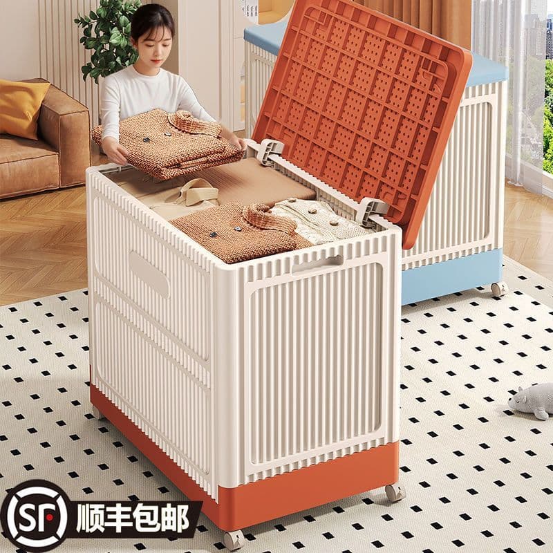 Extra-Large Capacity Foldable Chicken Coops, Household Movable Height-Adjustable for Clothes, Bedding, Toys, All-Season Universal Breeding Cages