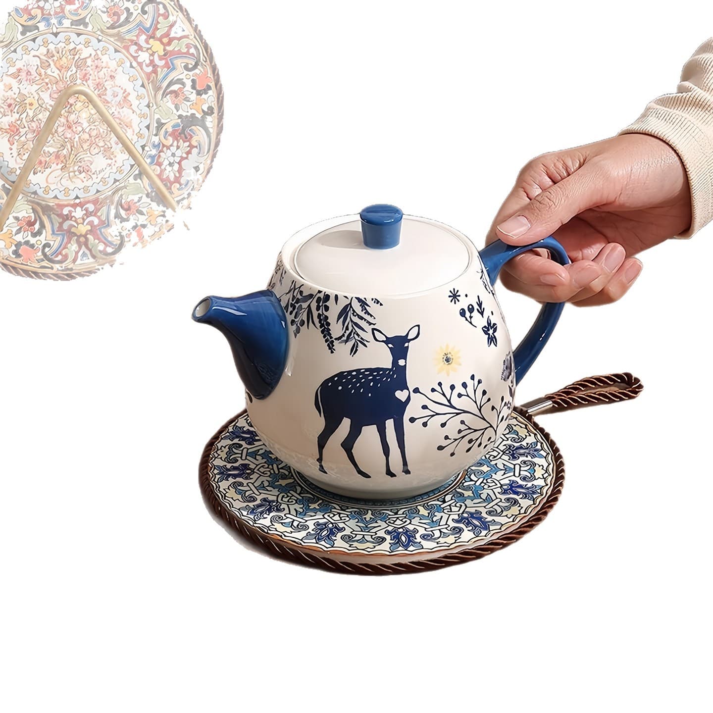 Large Heat-Insulation Mat Placemat Pot Holder Cup Bowl Pad Premium Feel Dish Casserole Anti-Scald Table Mat Household High Temperature Resistant