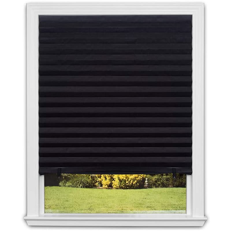 Cross-Border Blackout Pleated Paper Window Cover Disposable Non-Woven Curtain Drill-Free Self-Adhesive Curtain Sunscreen Blackout Curtain