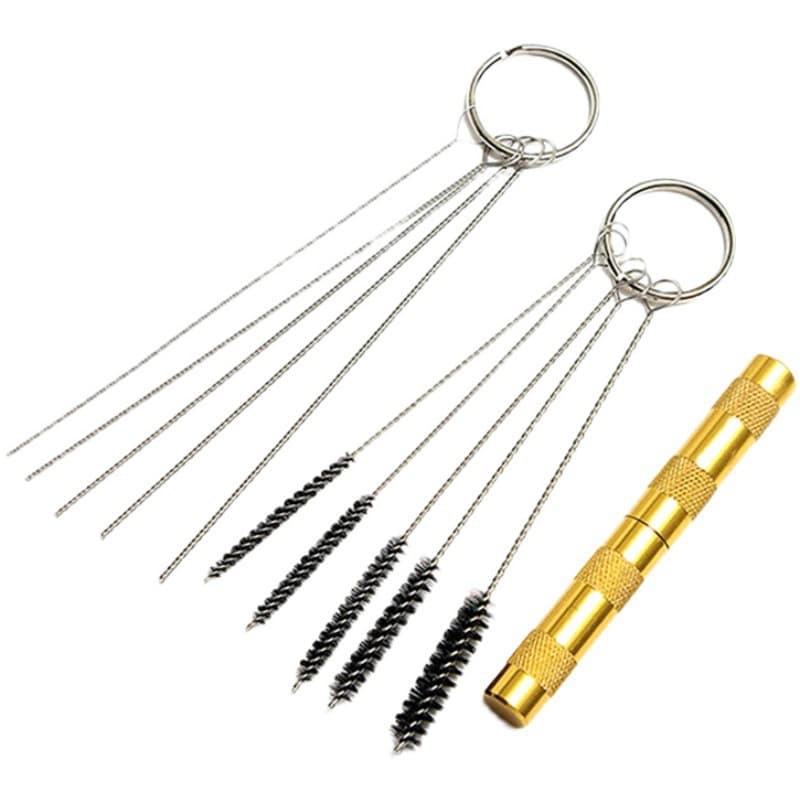 Airbrush cleaning needle scraper pneumatic spray gun nylon cleaning brush nozzle carburetor maintenance and removal tool