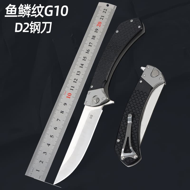 Russian folding knife cross-border supply outdoor folding knife multi-function G10 handle camping self-defense knife gift knife