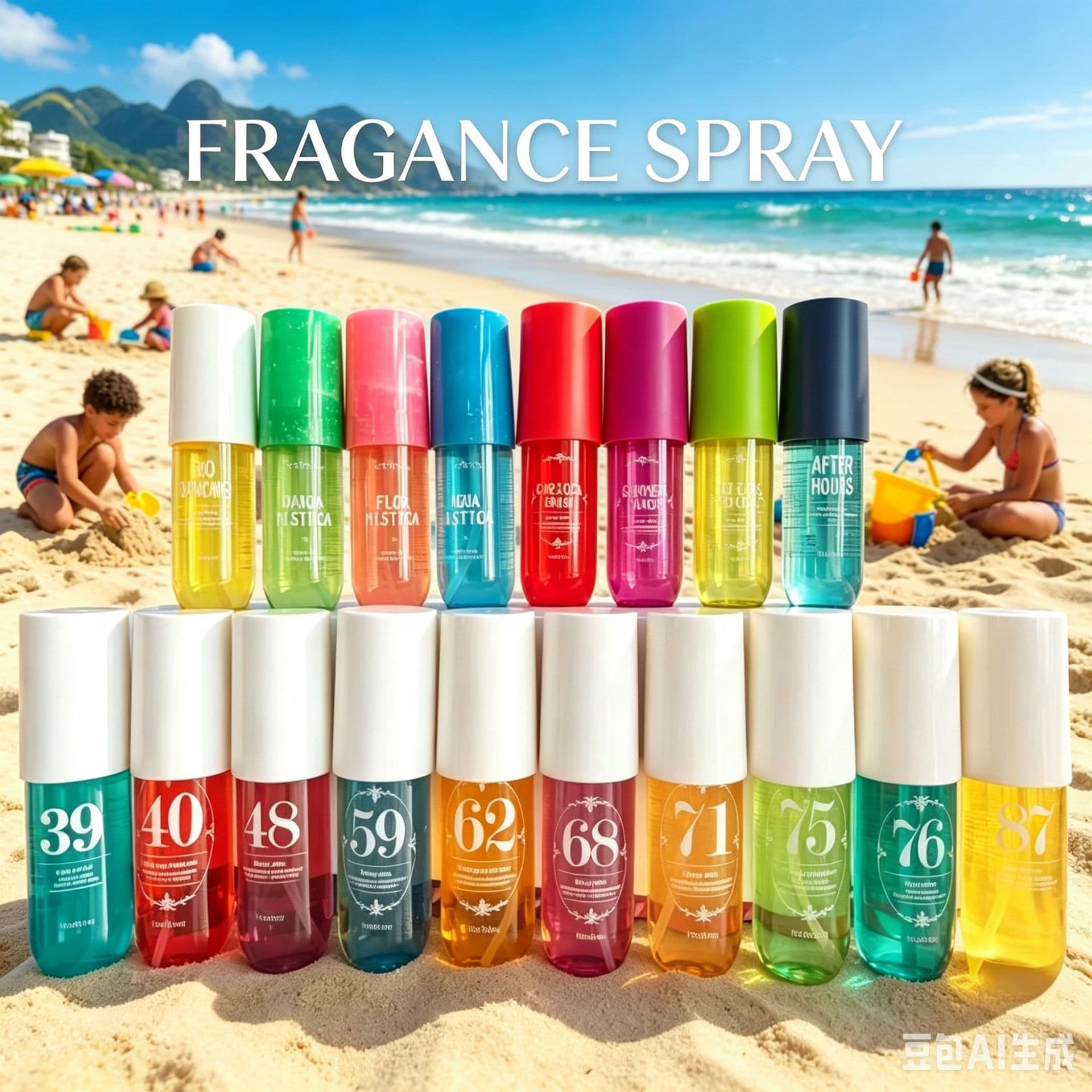 Cross-border hot-selling Rio Summer Brazilian digital perfume alcohol-free body and hair long-lasting fragrance fragrance spray