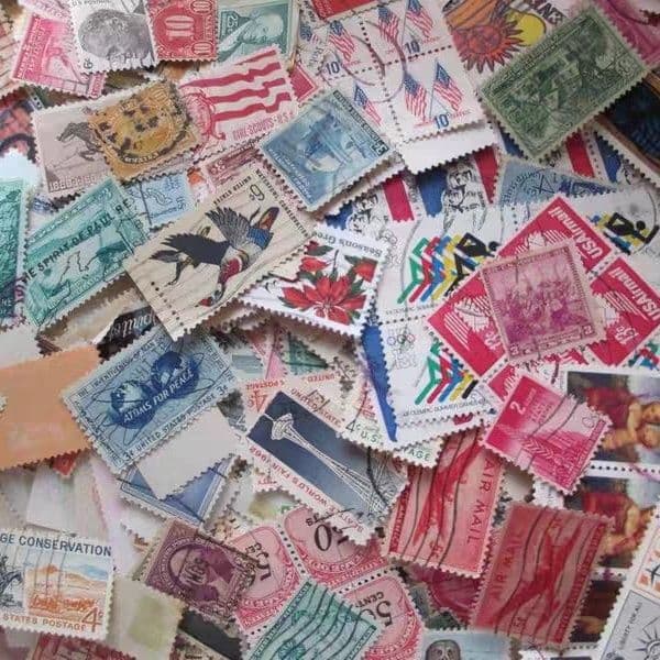 200 used foreign stamps (postmarked or canceled), non-repeating, random selection from various countries