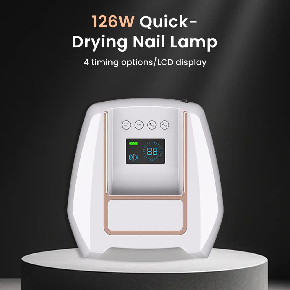 Cross-Border New Product Satchel Nail Phototherapy Lamp High-Power Quick-Drying Nail Baking Lamp Without Blackening 126W UV Curing Lamp
