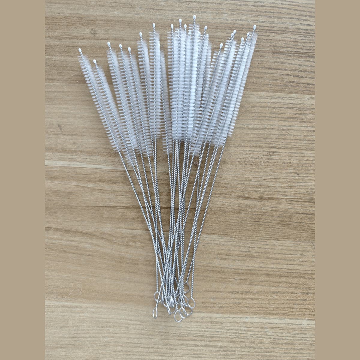 Straw Brush Cleaning Brush 304 Stainless Steel Nylon Soft Bristle Small Brush Length 270mm Water Cup Baby Bottle Tube Nipple Brush