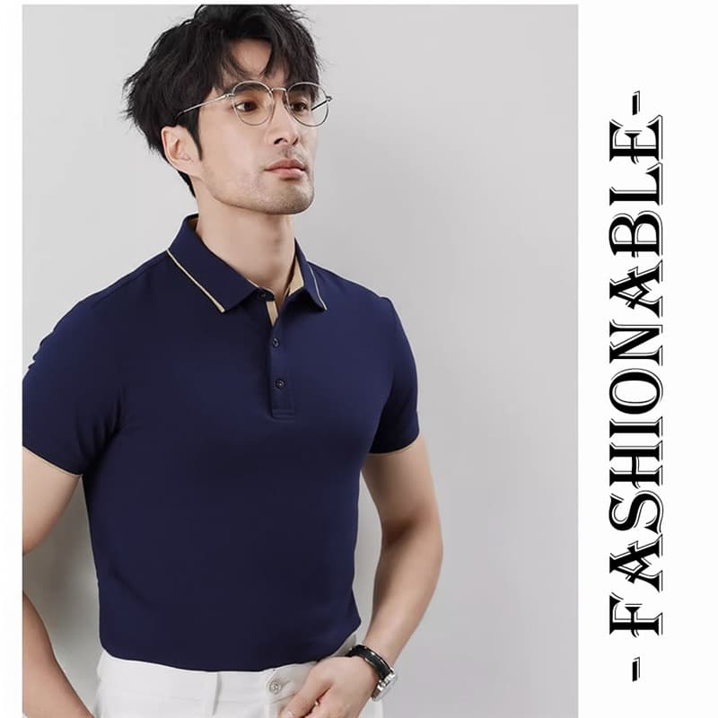7A Antibacterial Polo Shirt Men's Lapel Short-Sleeved T-Shirt Corporate Workwear Party Class Uniform Polo Advertising Shirt Printing