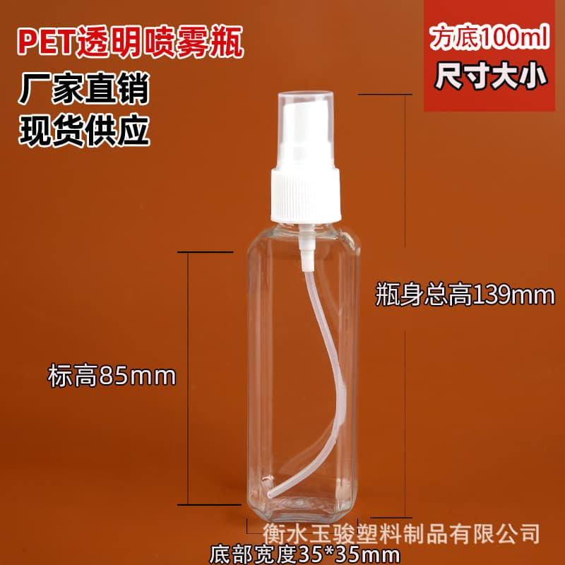 Clear Spray Bottle 100ml Plastic Refillable Bottle Travel Toner Spray Bottle Press-Type Spray Bottle Small Sprayer