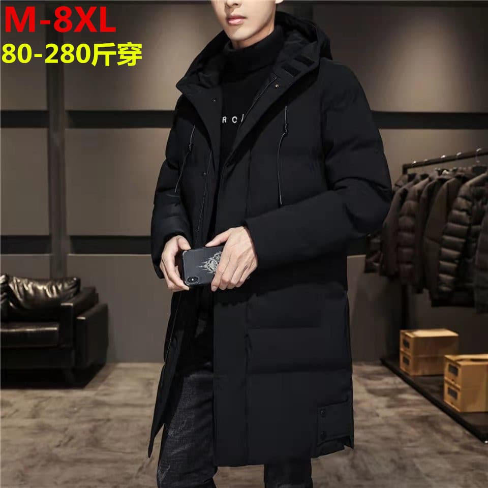 Autumn and winter casual mid-length cotton-padded coat for men, plus size, thick winter coat, Korean style outerwear manufacturer