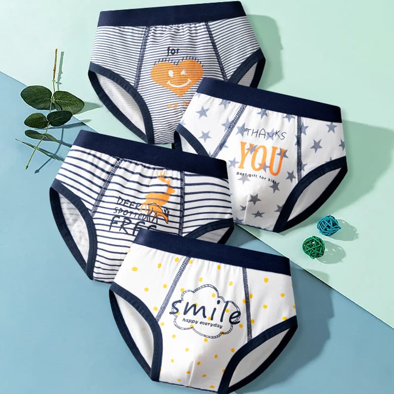 Summer Style Children's Triangle Underwear for Boys, Cotton Wholesale for Mid to Large Kids, Student Boys' Class A Shorts, Drop Shipping