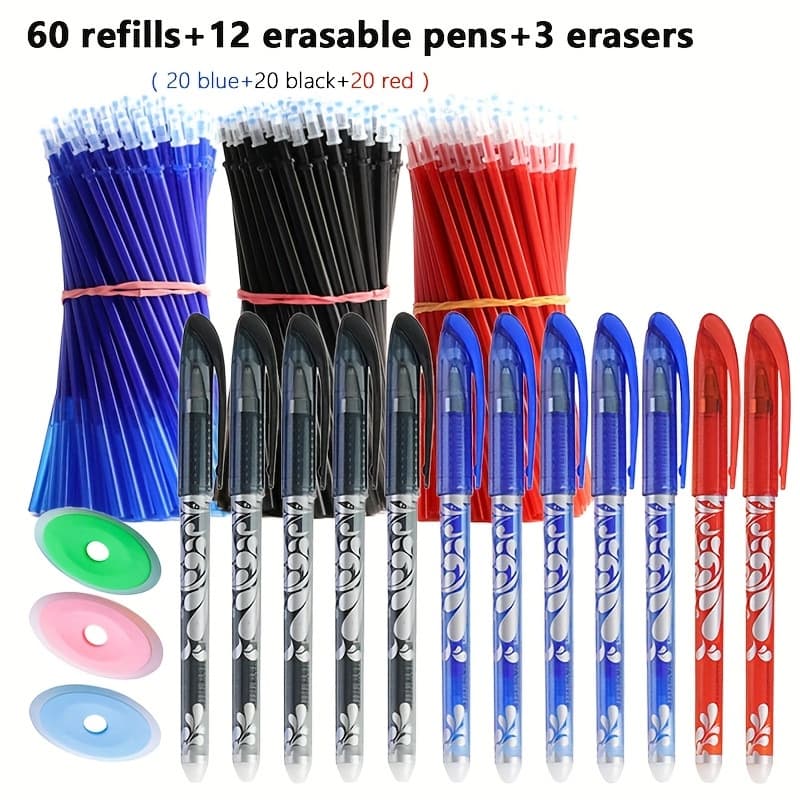 Blue and white porcelain magic easy-to-erasing pen heat-disappearing refill eraser handbook erasable water pen easy-to-use sassafras gel pen factory direct sale