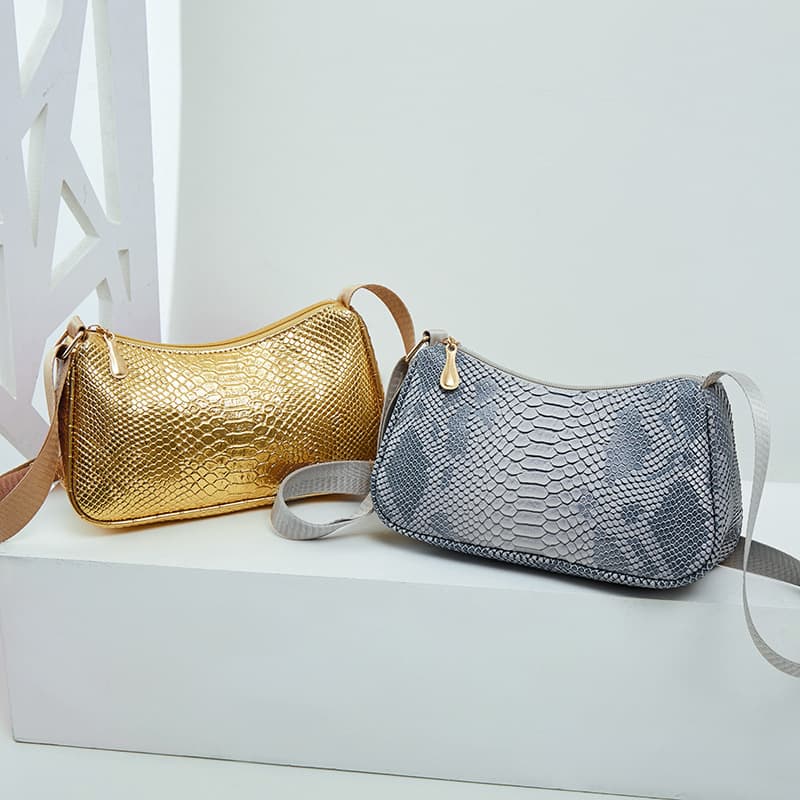 hobo bags armpit bag 2025 cross-border bag women wholesale new style foreign style mobile phone bag snake pattern shoulder bag