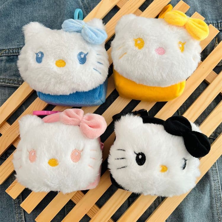 Hello Kitty Creative New Plush Coin Purse Cute Mini Carry Bag for Girls