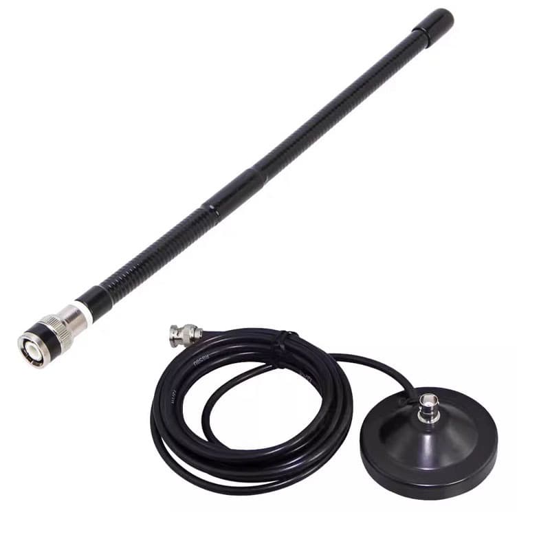 BNC 27MHz Walkie Talkie Handheld Antenna IC-V8 Shortwave CB Vehicle Antenna 25cm Soft Rubber Antenna