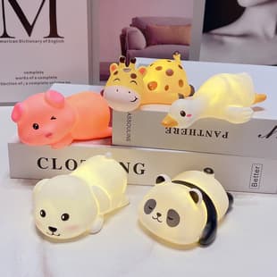 Vinyl Lying Pose Cartoon Figure Night Light Desktop Decoration Ornament with Light - Children's Gift Ornament Wholesale Stall