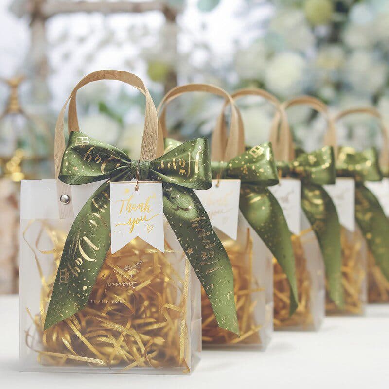 Teacher's Day Transparent Gift Bag Small Size Souvenir Tote Bag Birthday Wedding Thank You Gift Box Empty Box Packaging Bag