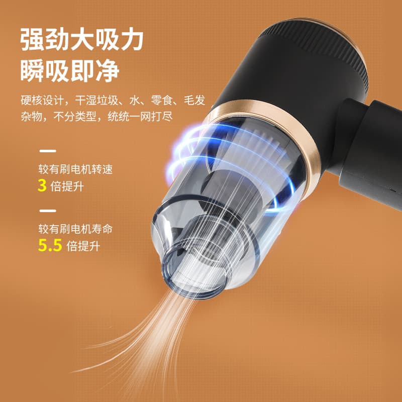 Cross-border car vacuum cleaner, dual-purpose for car and home use, portable, small, wireless, rechargeable, handheld, high-suction blower