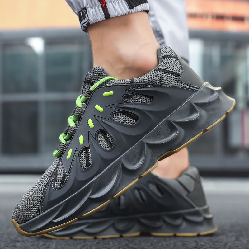 Sporty Dad Men's Shoes Volcano Bottom Casual Sneakers Breathable Mesh Upgraded Rubber Sole Comfortable Low Cut Men Footwear