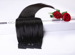 Real Human Hair Long Straight Natural Hair Piece PU Hair Piece DIY Hair Extension Tape-in Hair Extension