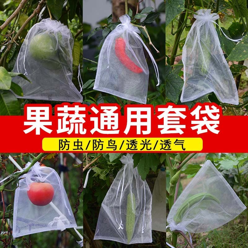Fruit Bagging Insect Protection Mesh Bags, Fruit Protection Bags for Figs, Loquats, Grapes, Peaches, and Strawberries